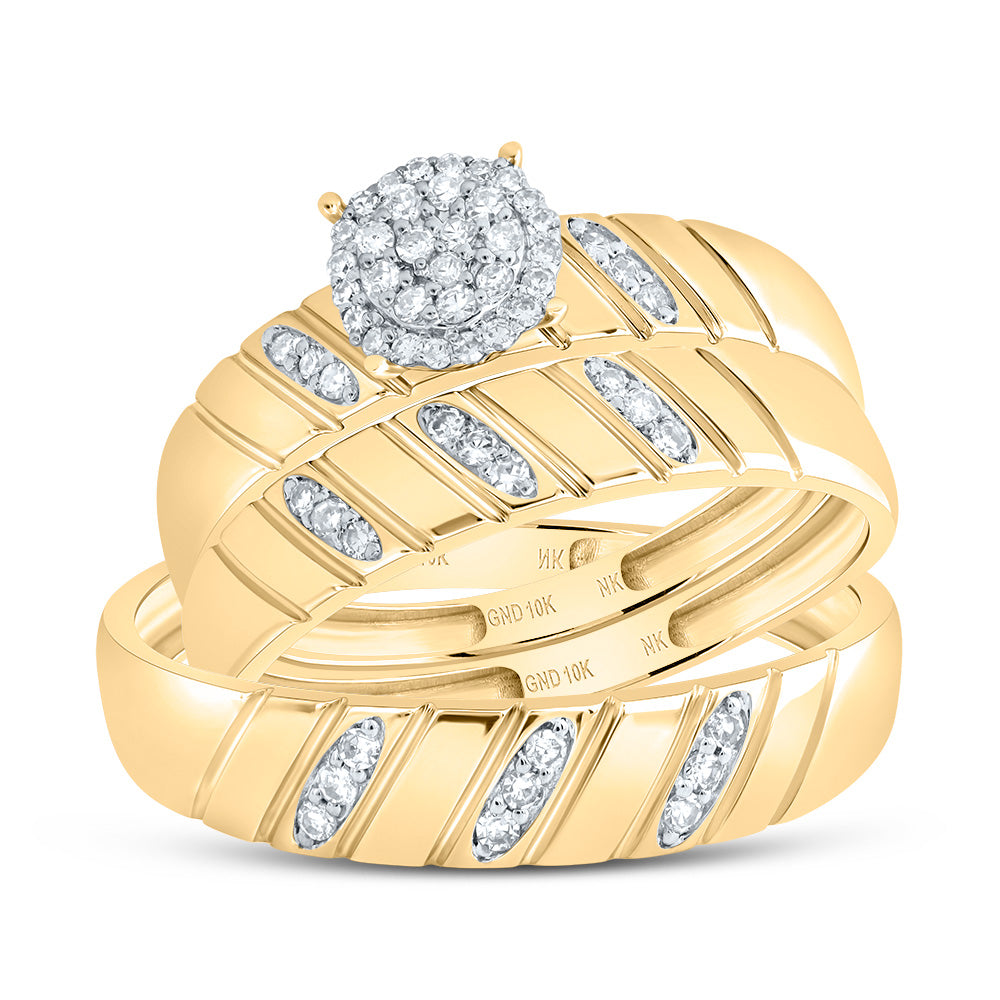 1/4Ctw-Dia Nk Round Trio Set (4.01 grams)