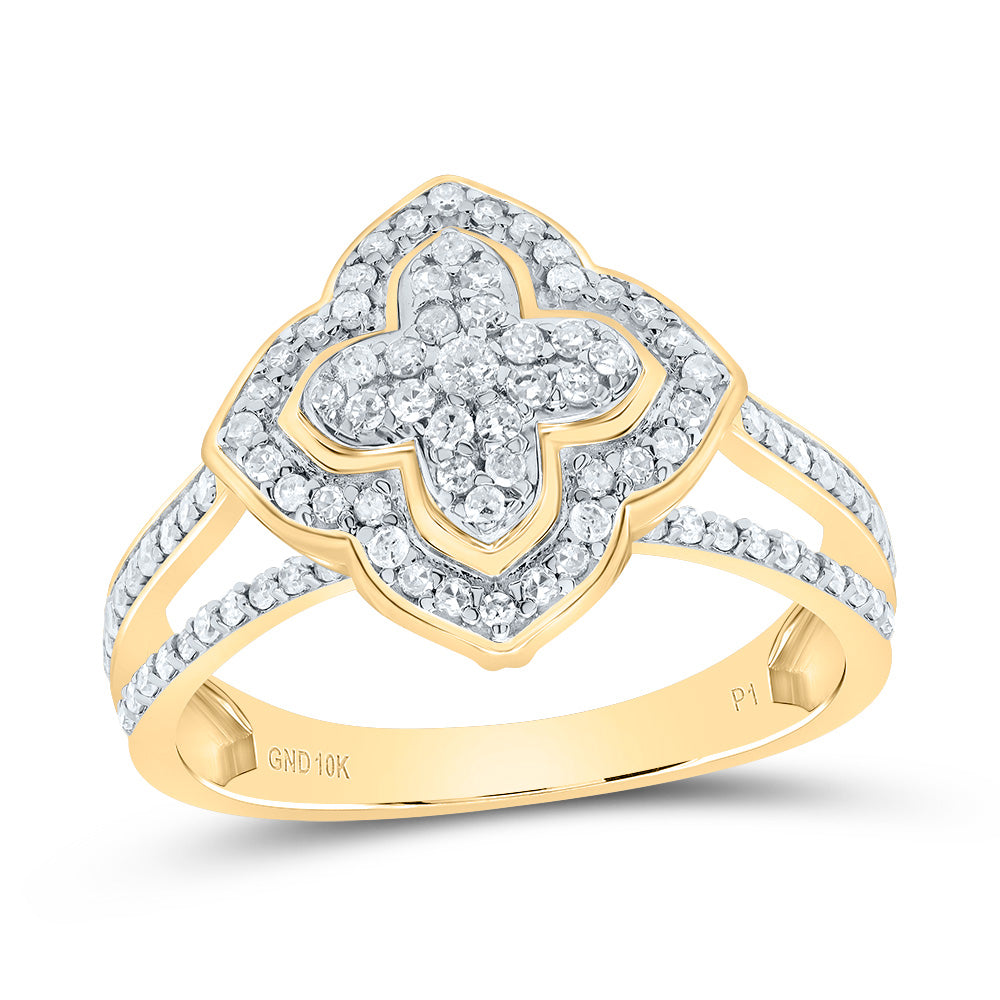 1/2Ctw-Dia P1 Gift Clover Ring (3.19 grams)