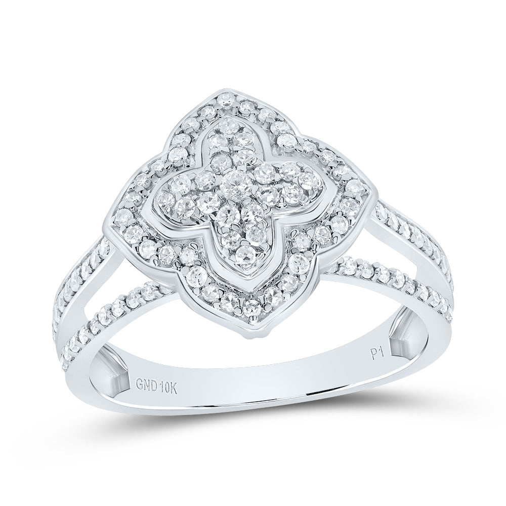 1/2Ctw-Dia P1 Gift Clover Ring (3.15 grams)
