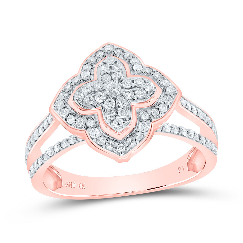 1/2Ctw-Dia P1 Gift Clover Ring (3.07 grams)