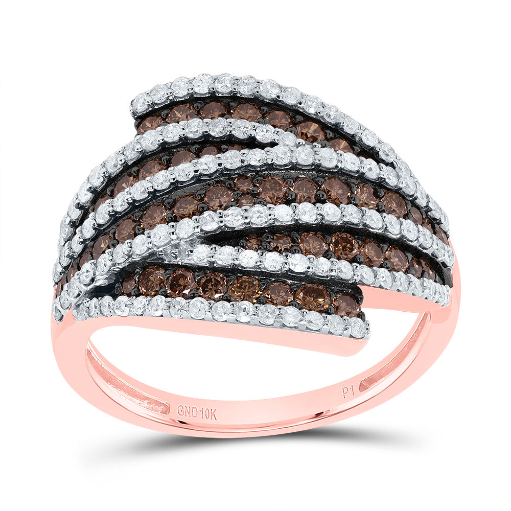 1 1/4Ctw-Dia Nat P1 Gift Cognac Natural Ladies Ring (3.48 grams)