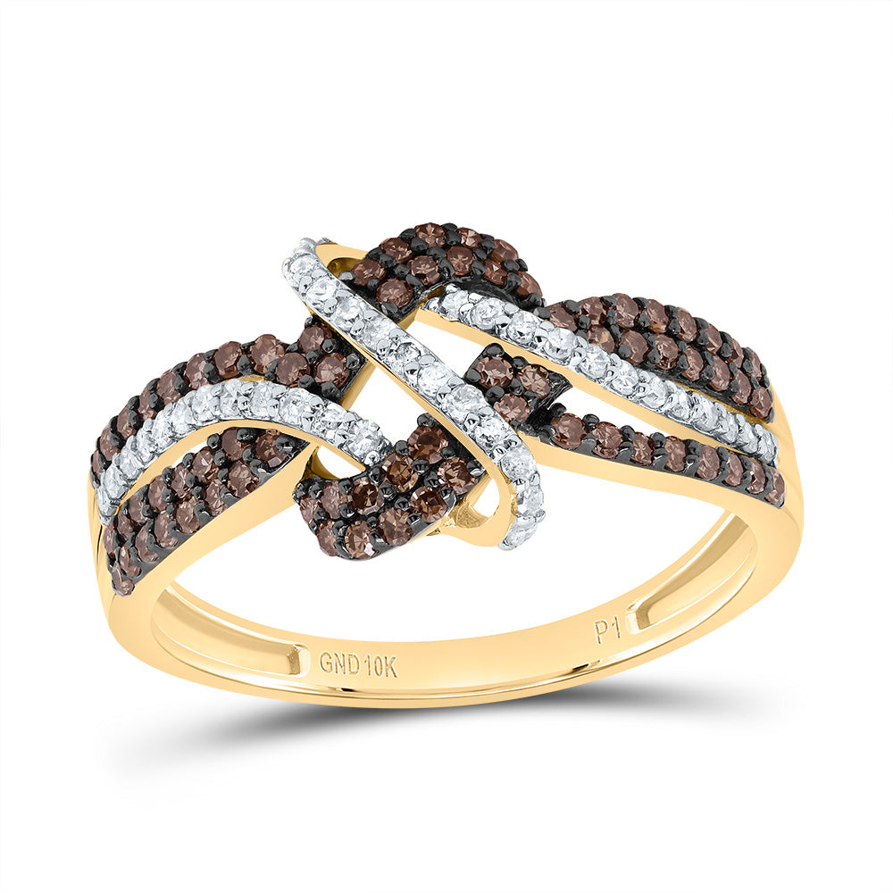 5/8Ctw-Nat Dia P1 Gift Cognac Natural Ladies Ring (2.4 grams)