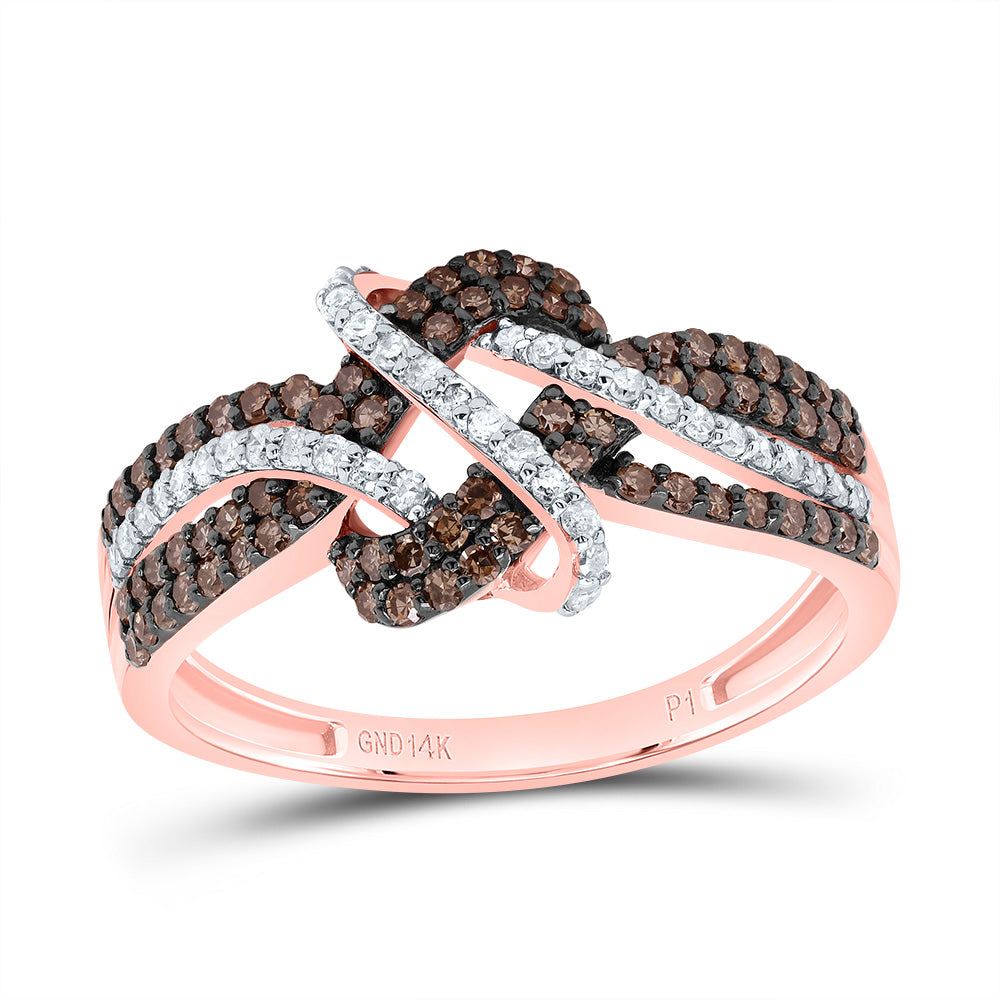 5/8Ctw-Nat Dia P1 Gift Cognac Natural Ladies Ring (2.61 grams)