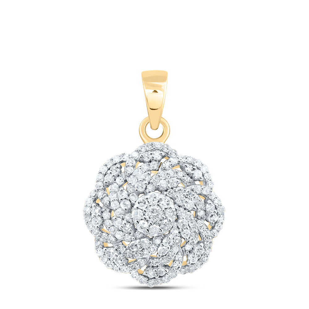 1/2Ctw-Nat Dia P1 Gift Flower Pendant (1.602667 grams)