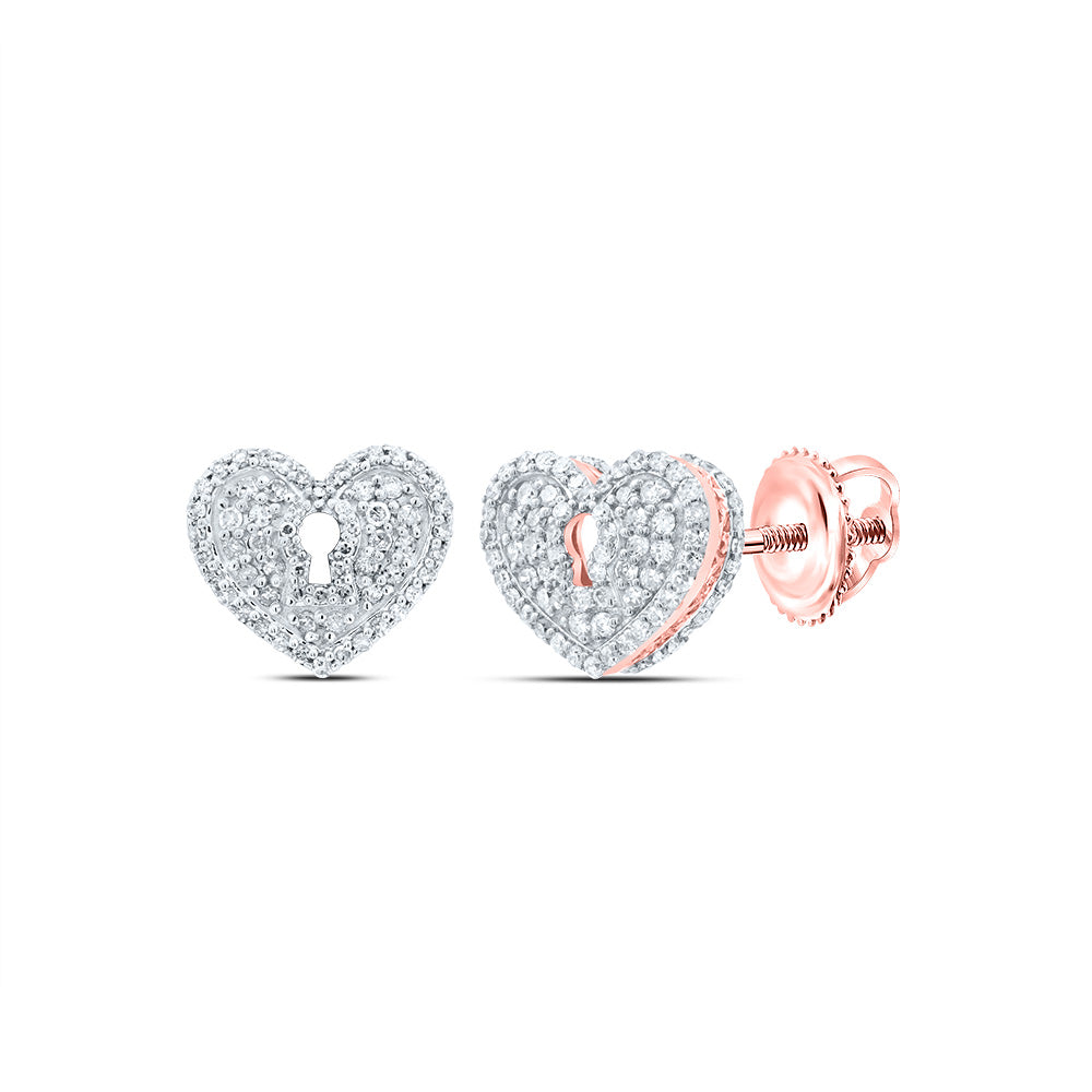 1/2Ctw-Nat Diamond Gift Heart Stud Earring