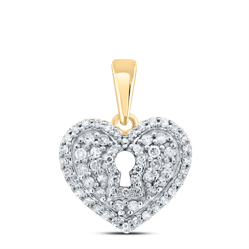 3/8Ctw-Nat Diamond Gift Heart Pendant (1.97 grams)