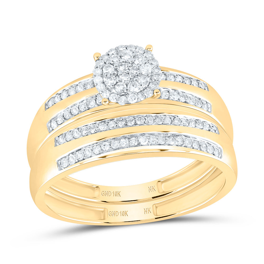 1/2Ctw-Nat Diamond Round Trio Set (3.79 grams)