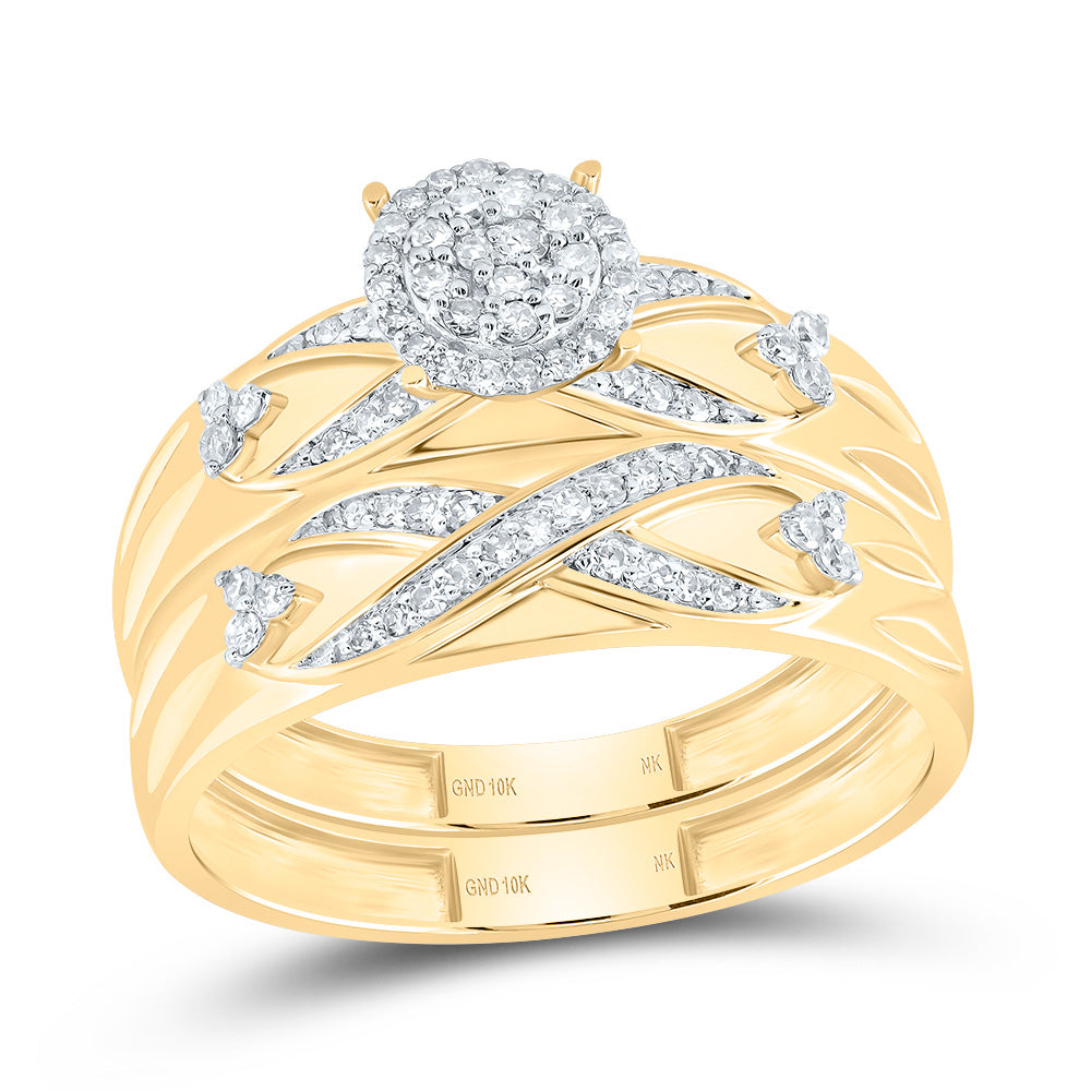 3/8Ctw-Dia Nk Round Trio Set (4.82 grams)