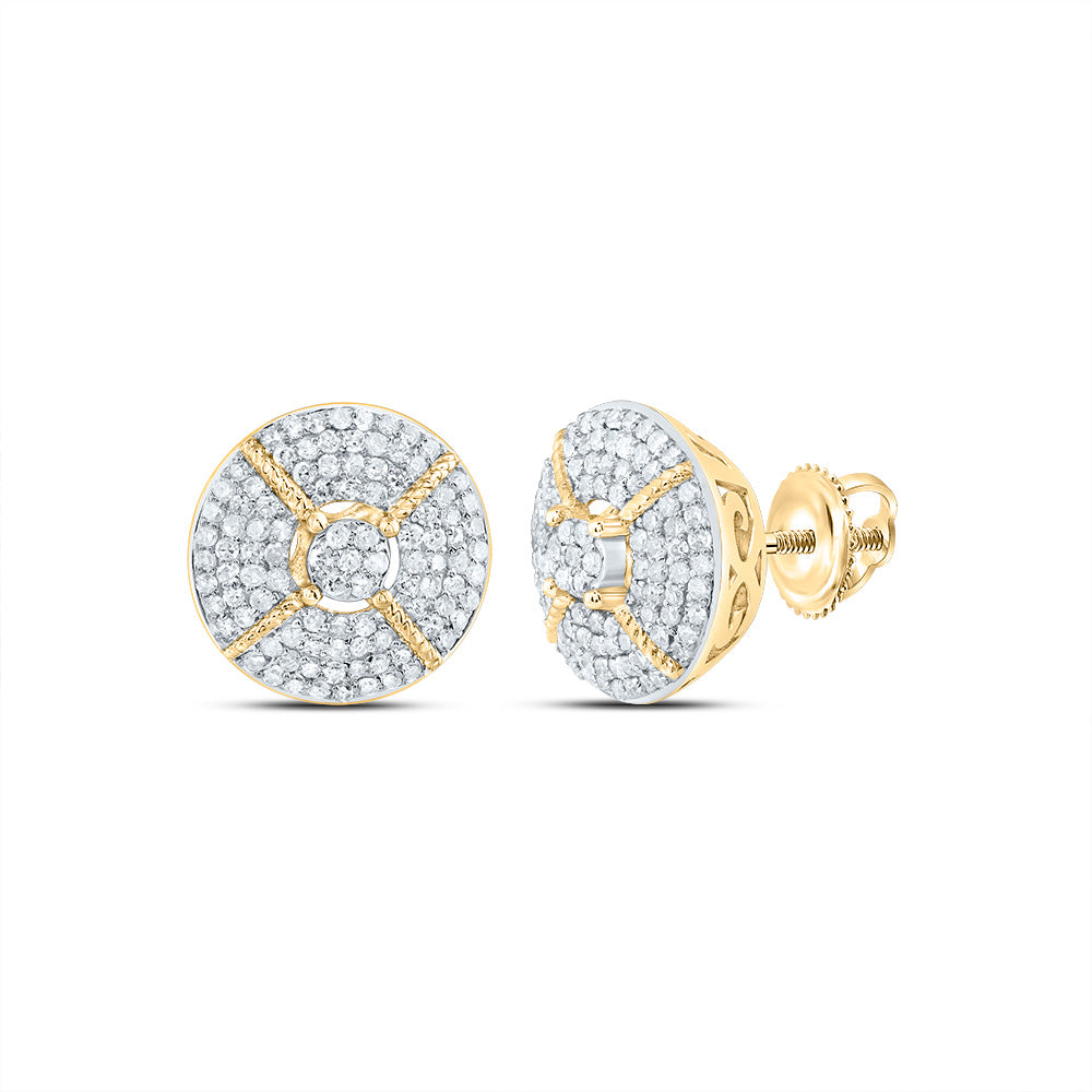 5/8Ctw-Dia P1 Round Mens Stud Earring