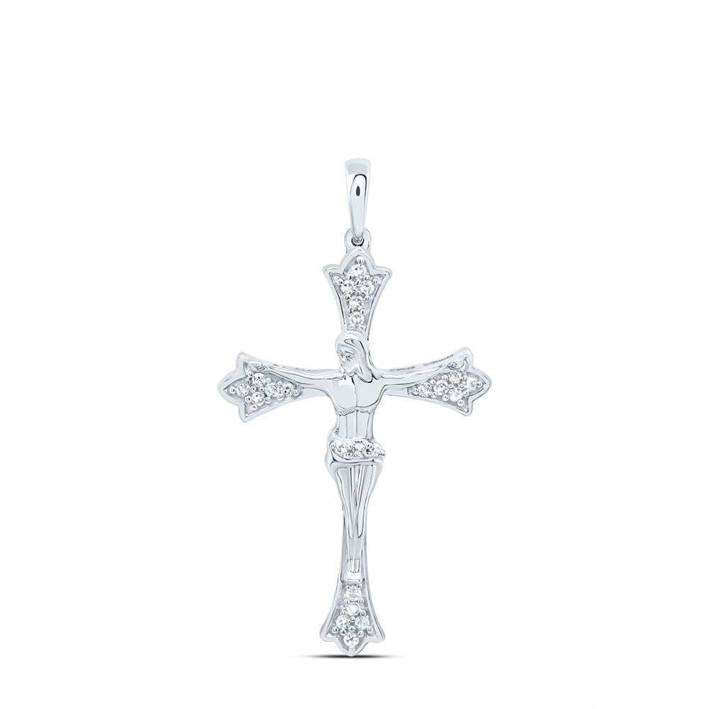 1/8Ctw-Dia P1 Gift Jesus Cross Pendant (1.86 grams)