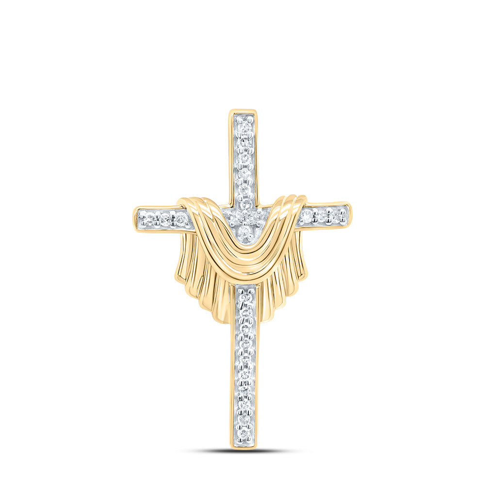 1/10Ctw-Dia P1 Gift Cross Pendant (1.52 grams)