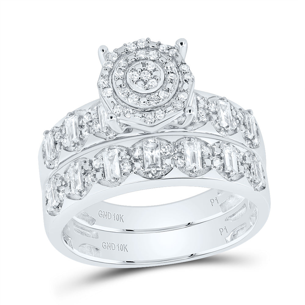 3/4Ctw-Diamond Round Trio Ring (6.95 grams)