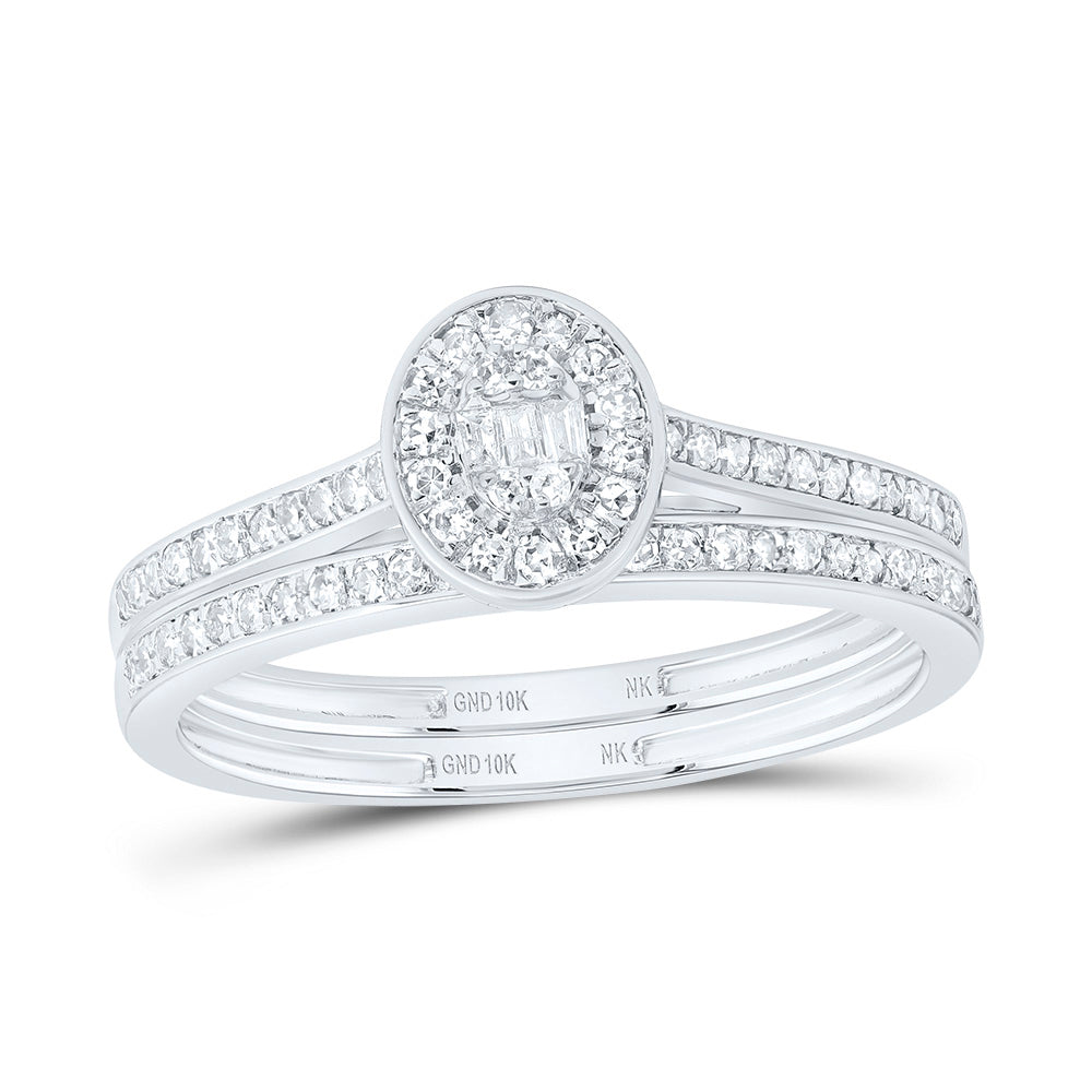 1/3Ctw-Diamond Fashion Oval Bridal Set (2.33 grams)