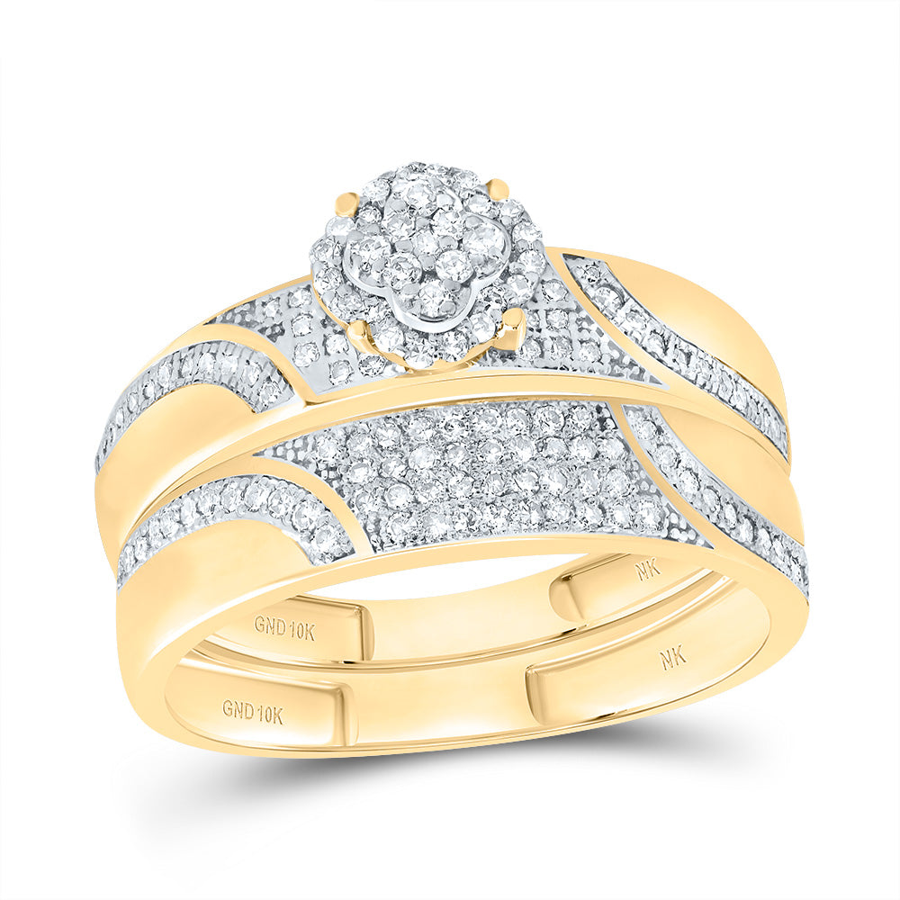 1/2Ctw-Dia Nk Clover Trio Set (4.36 grams)