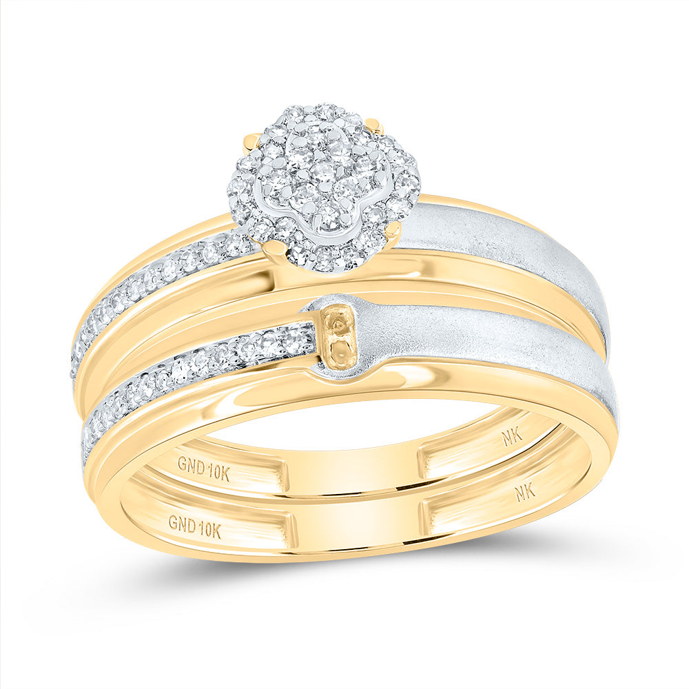 1/3Ctw-Diamond Clover Trio Set (3.91 grams)