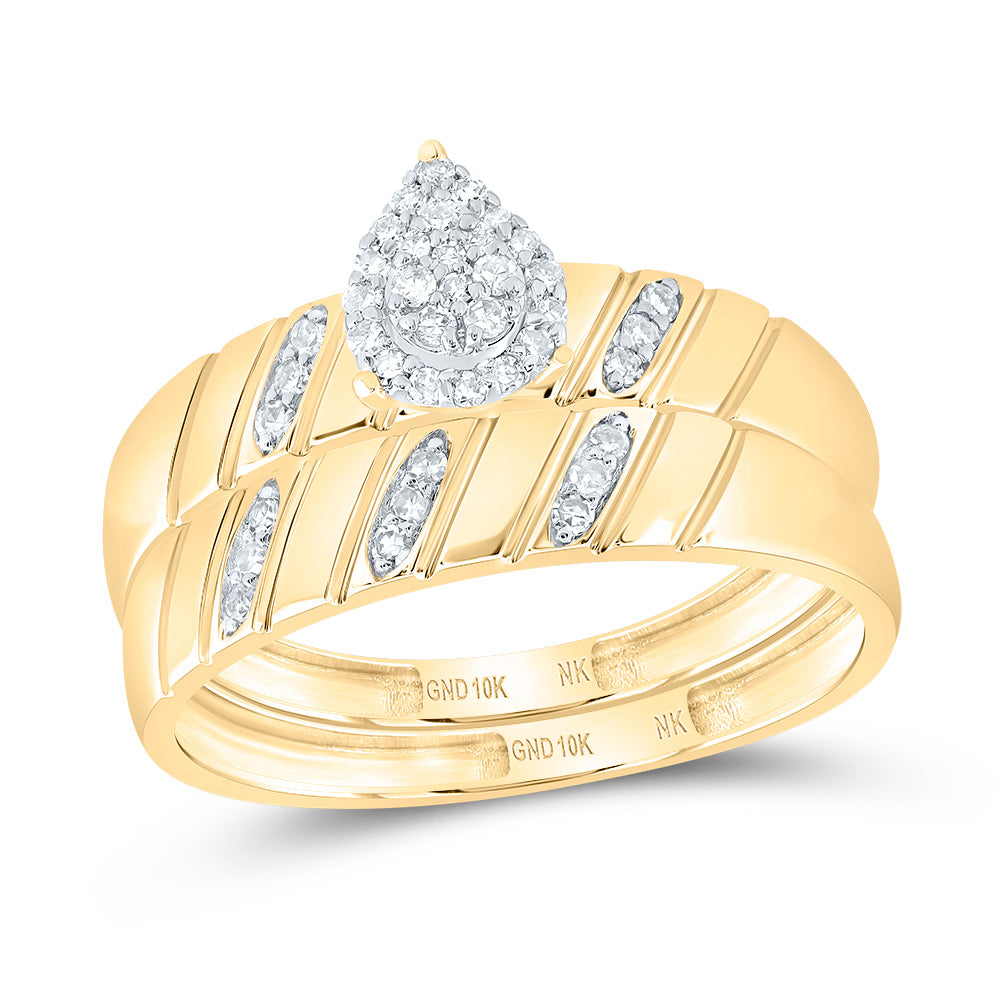 1/5Ctw-Dia Nk Pear Trio Set (3.74 grams)