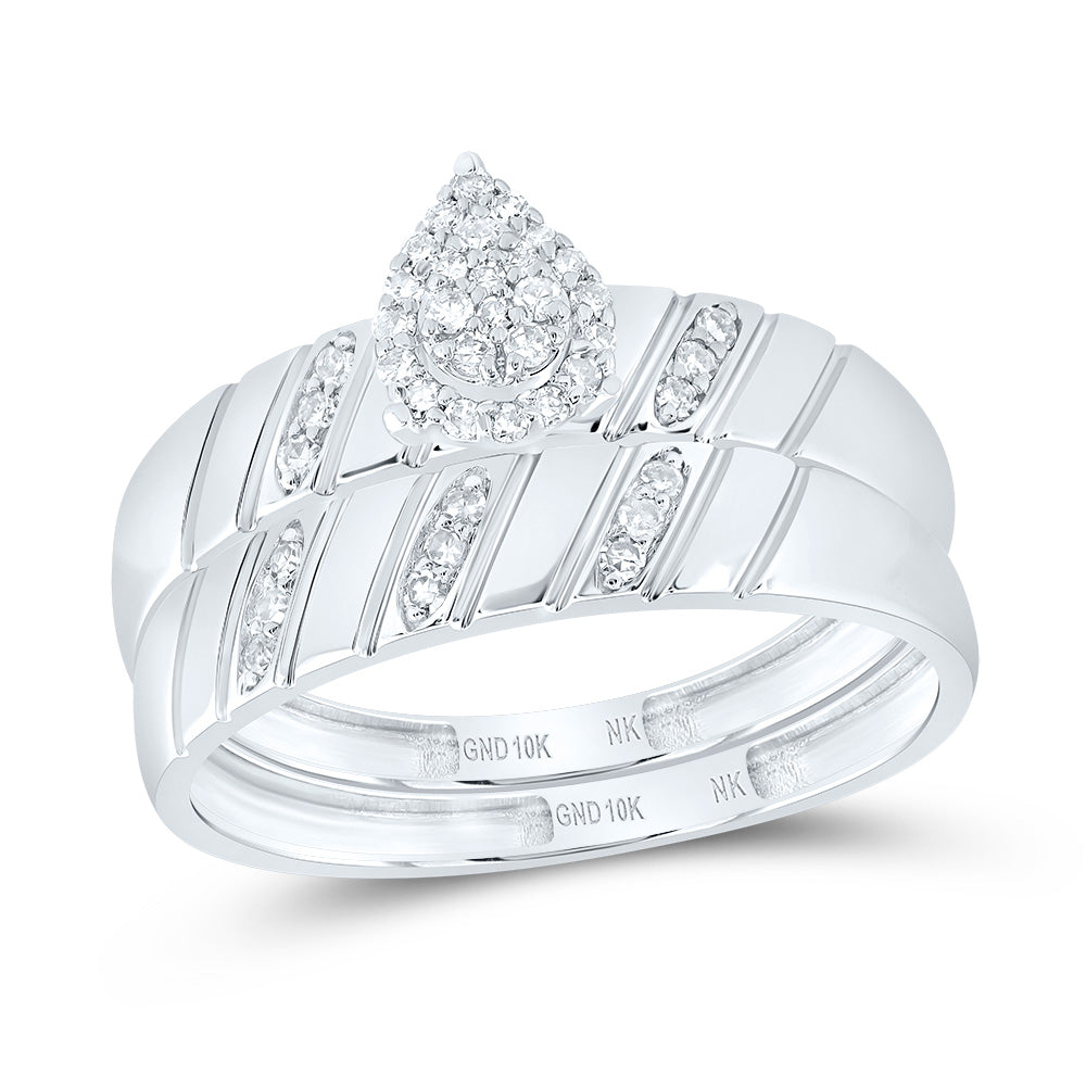 1/5Ctw-Dia Nk Pear Trio Set (3.96 grams)