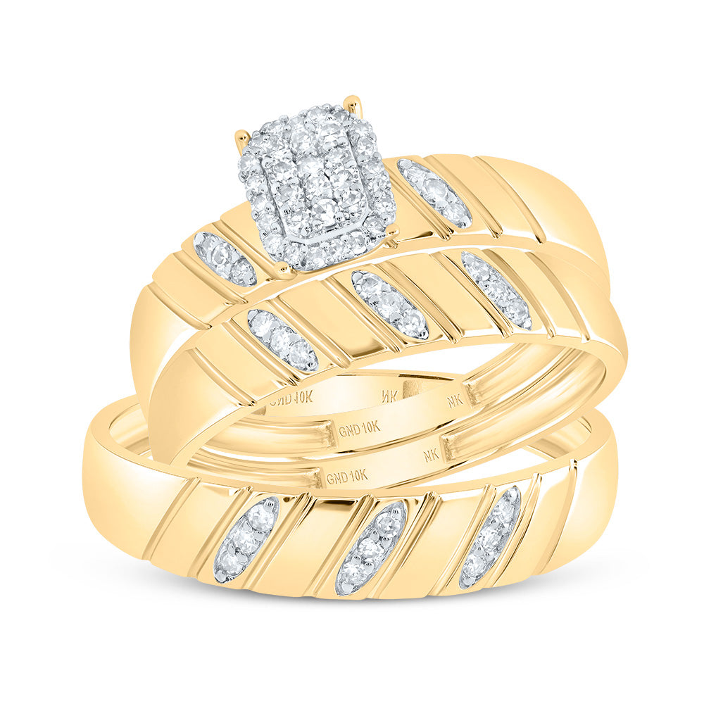 1/4Ctw-Dia Nk Emerald Trio Set (3.89 grams)