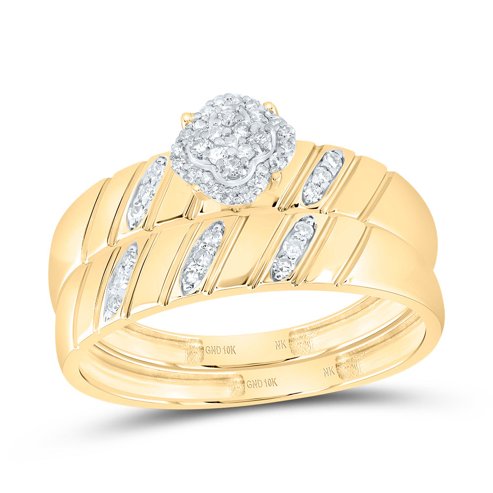 1/5Ctw-Dia Nk Clover Trio Set (3.64 grams)