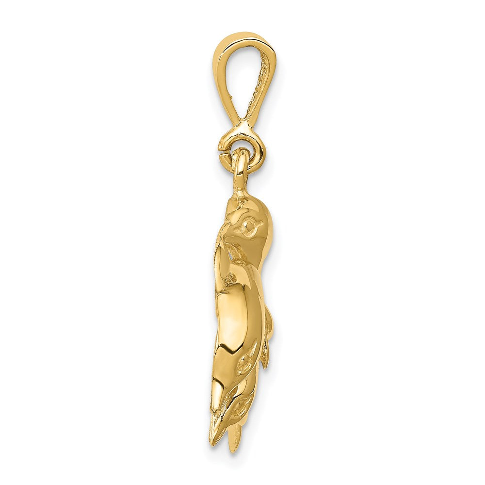 14k Yellow Gold 23 mm Dolphin Charm (3.19 grams)