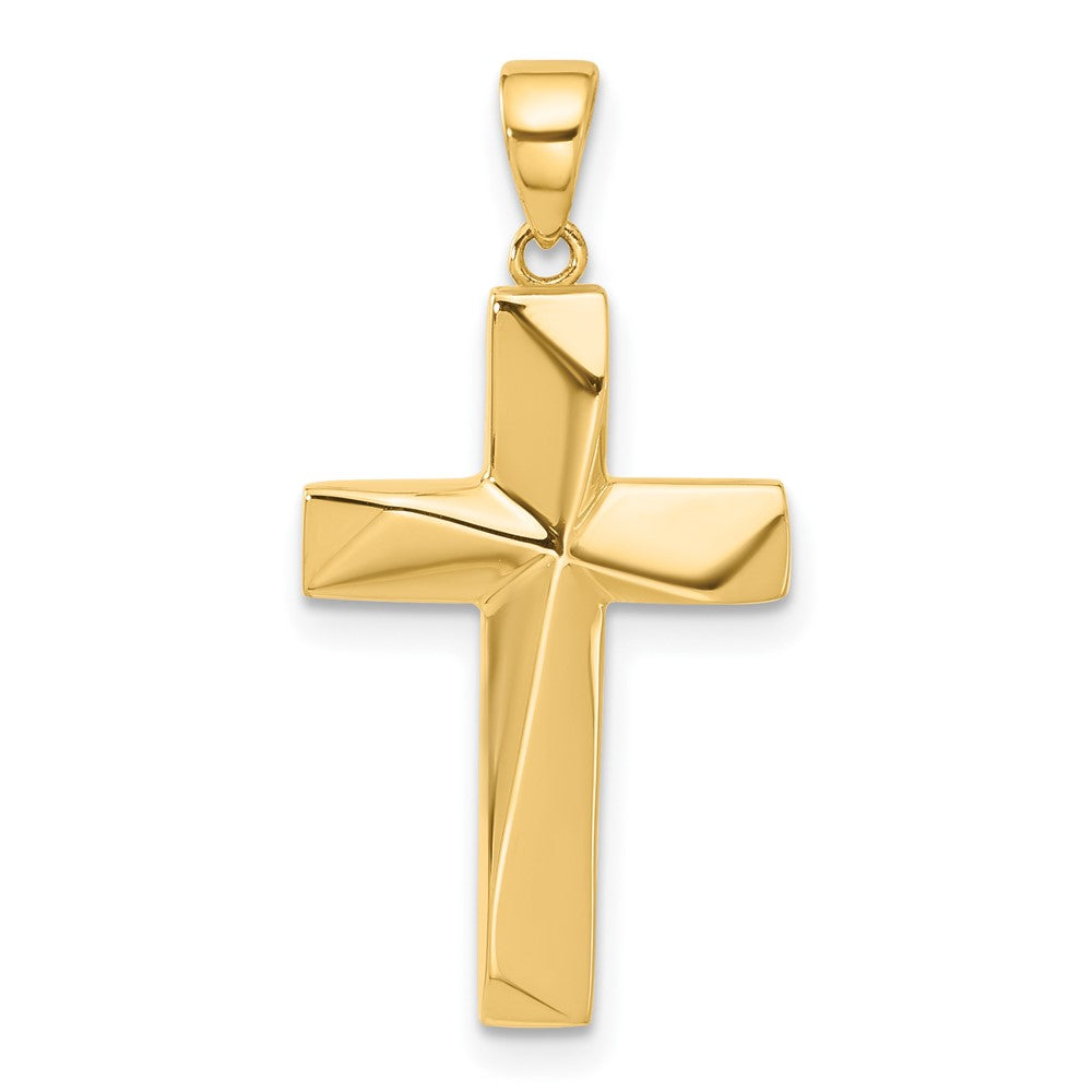 14k Yellow Gold 14.5 mm Polished Cross Pendant (1.76 grams)