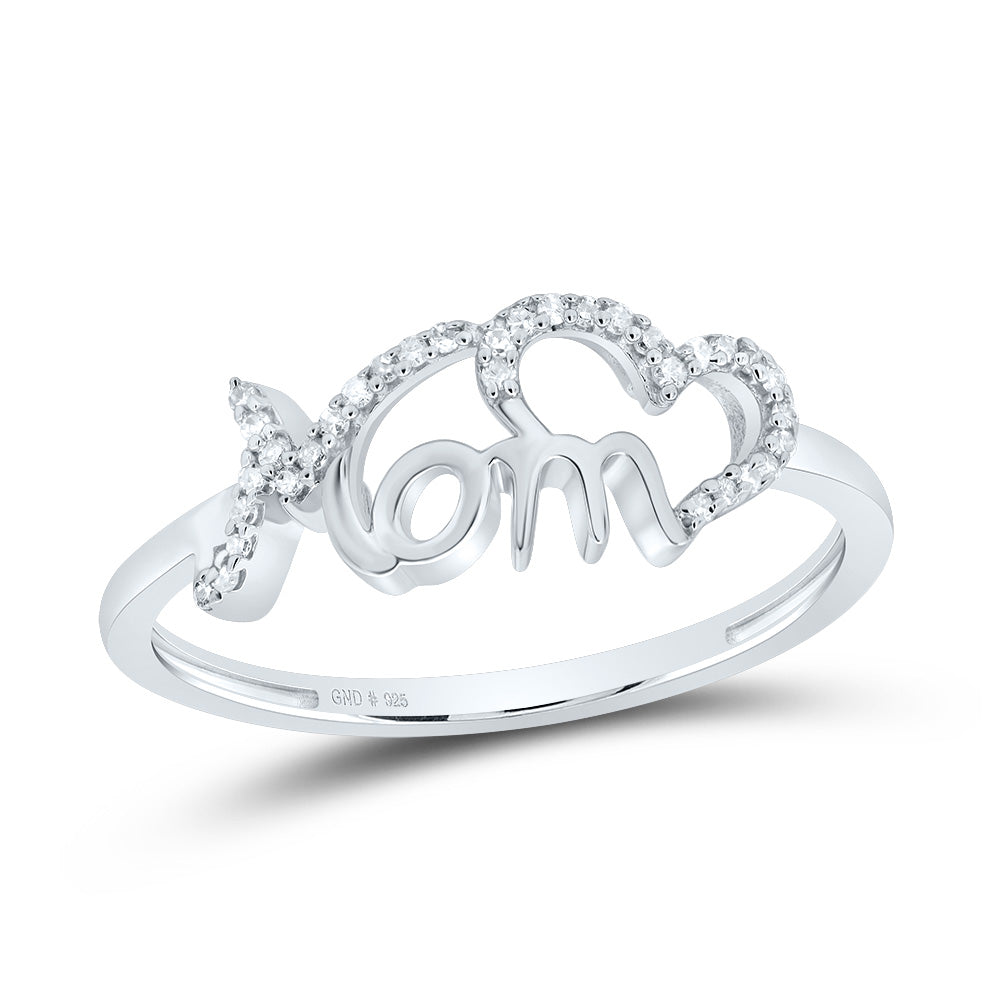 1/10Ctw-Nat Diamond Gift Mom Heart Ring (1.25 grams)