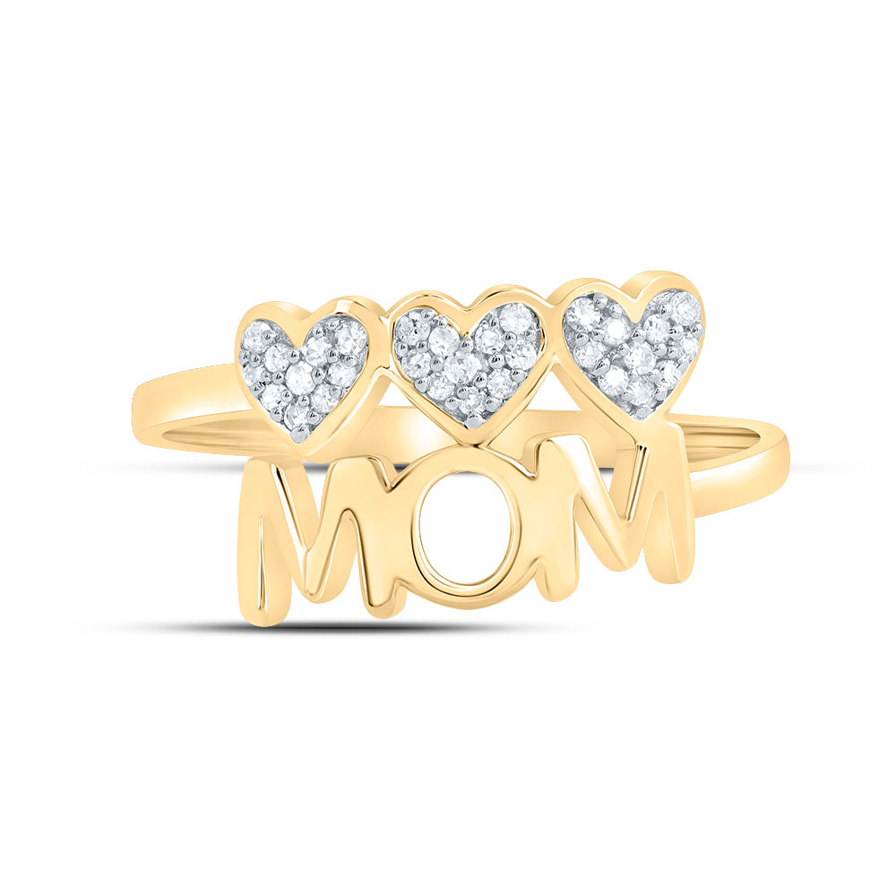1/10Ctw-Nat Dia P1 Gift Mom Heart Ring (1.42 grams)