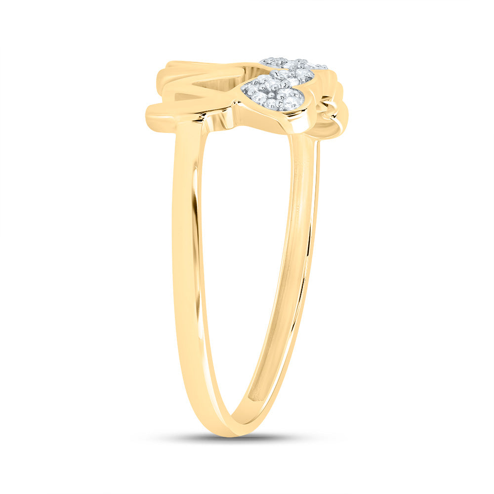 1/10Ctw-Nat Dia P1 Gift Mom Heart Ring (1.42 grams)