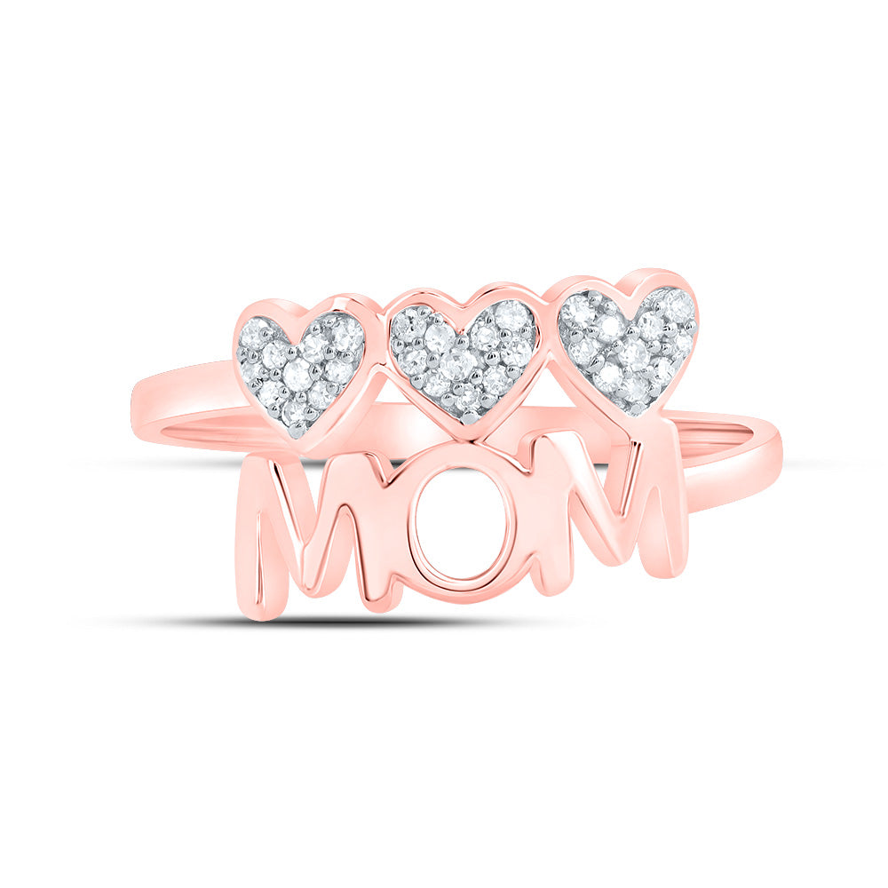 1/10Ctw-Nat Dia P1 Gift Mom Heart Ring (1.43 grams)