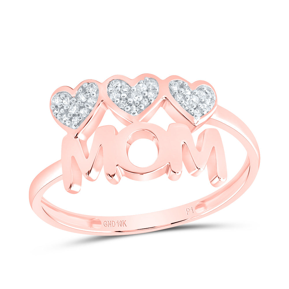 1/10Ctw-Nat Dia P1 Gift Mom Heart Ring (1.43 grams)