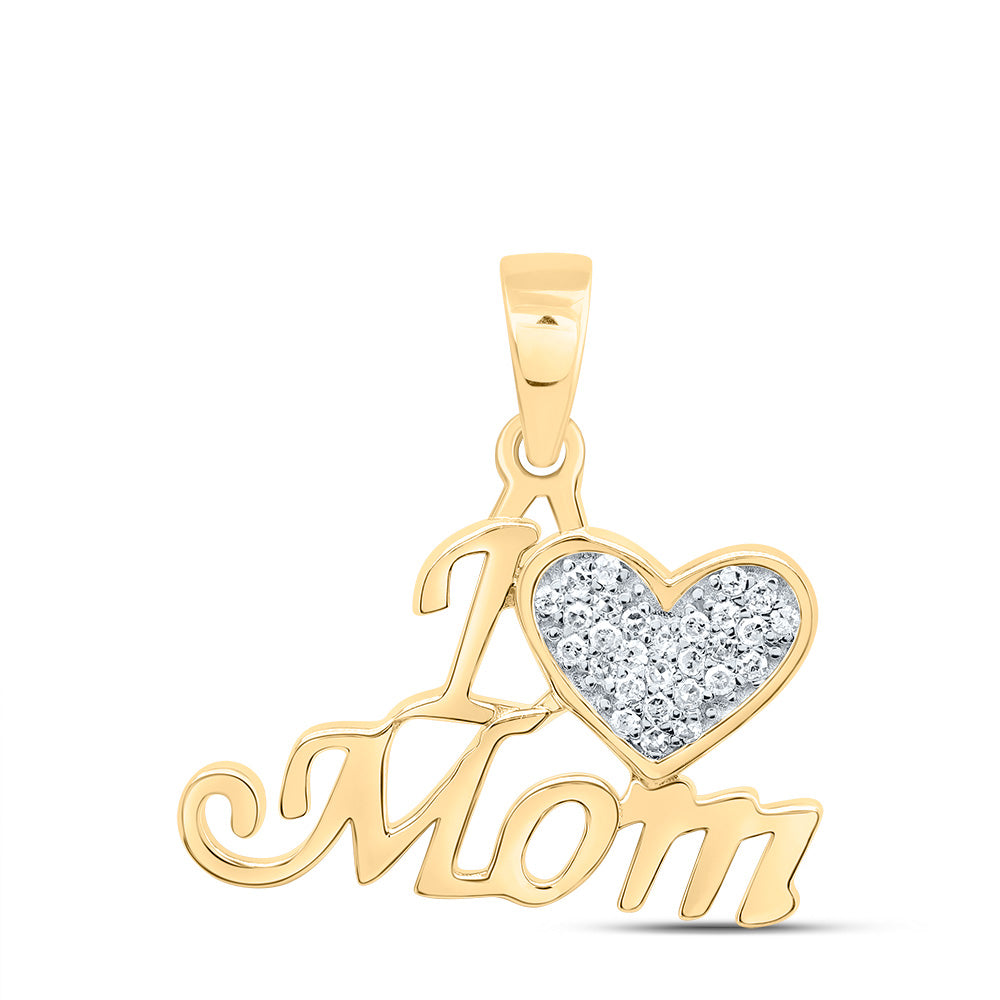 1/12Ctw-Dia P1 Gift "I ? Mom" Pendant (1.57 grams)