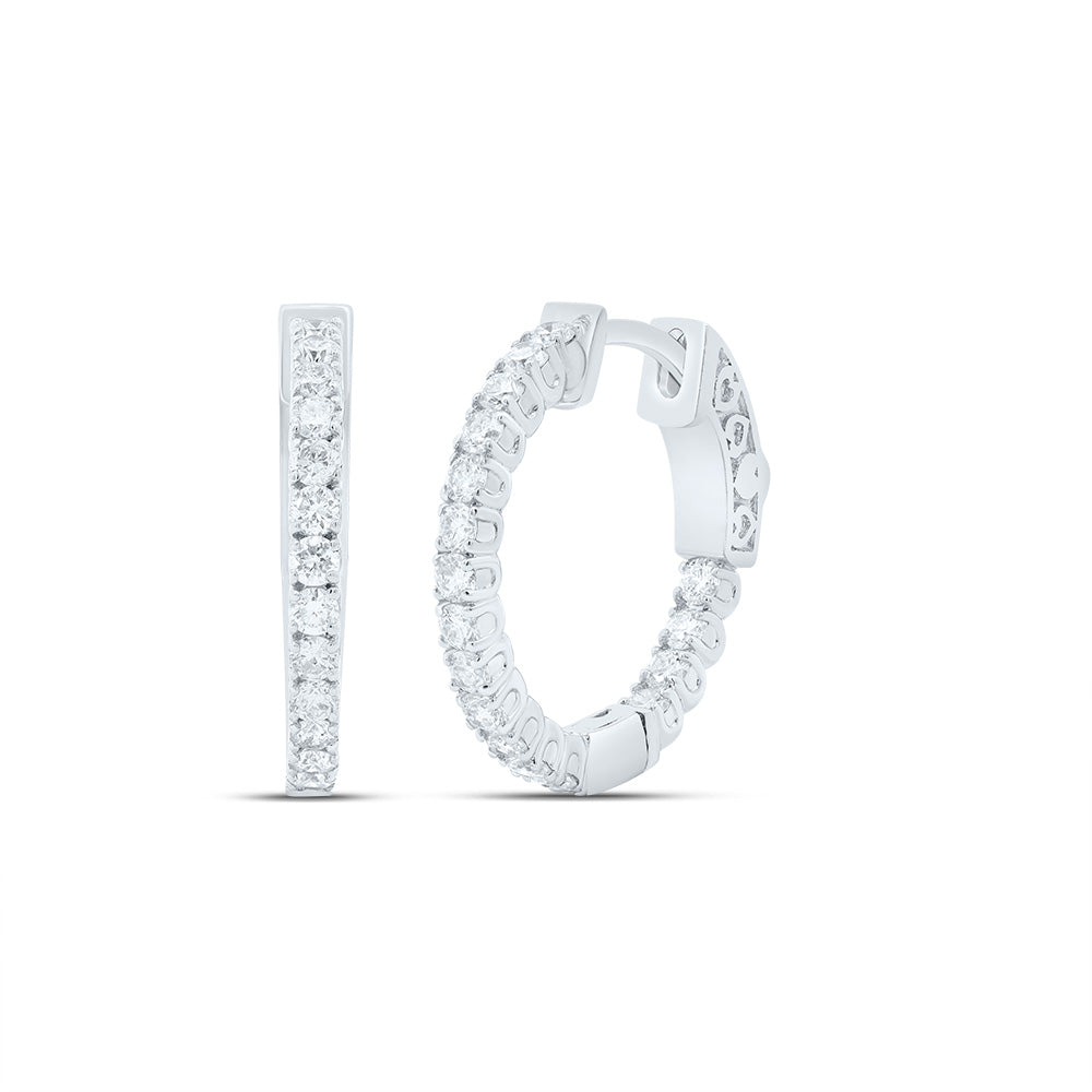 3/4Ctw-Nat Dia Cn Fashion Hoops Earring