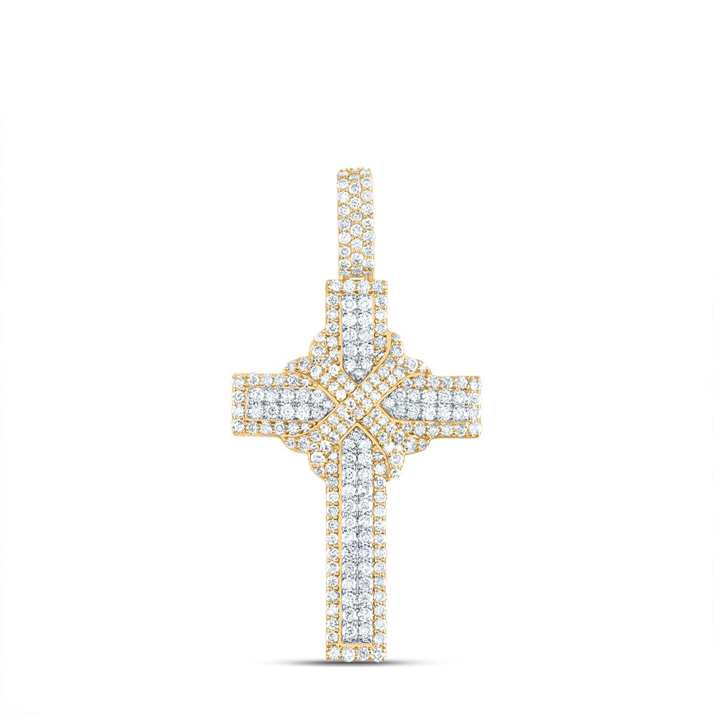 2 Ctw-Dia Nk Cross Mens Charm (12.5 grams)