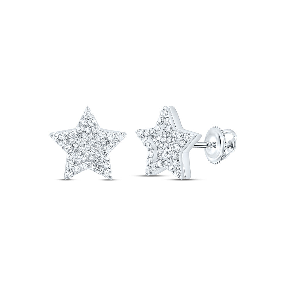 3/4Ctw Dia Nk Star Mens Stud Earring