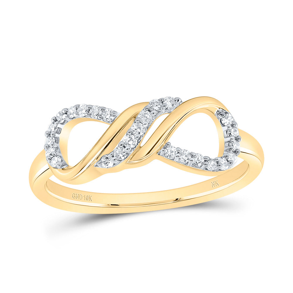 1/6Ctw-Dia Nk Fashion Infinity Ring (2.24 grams)