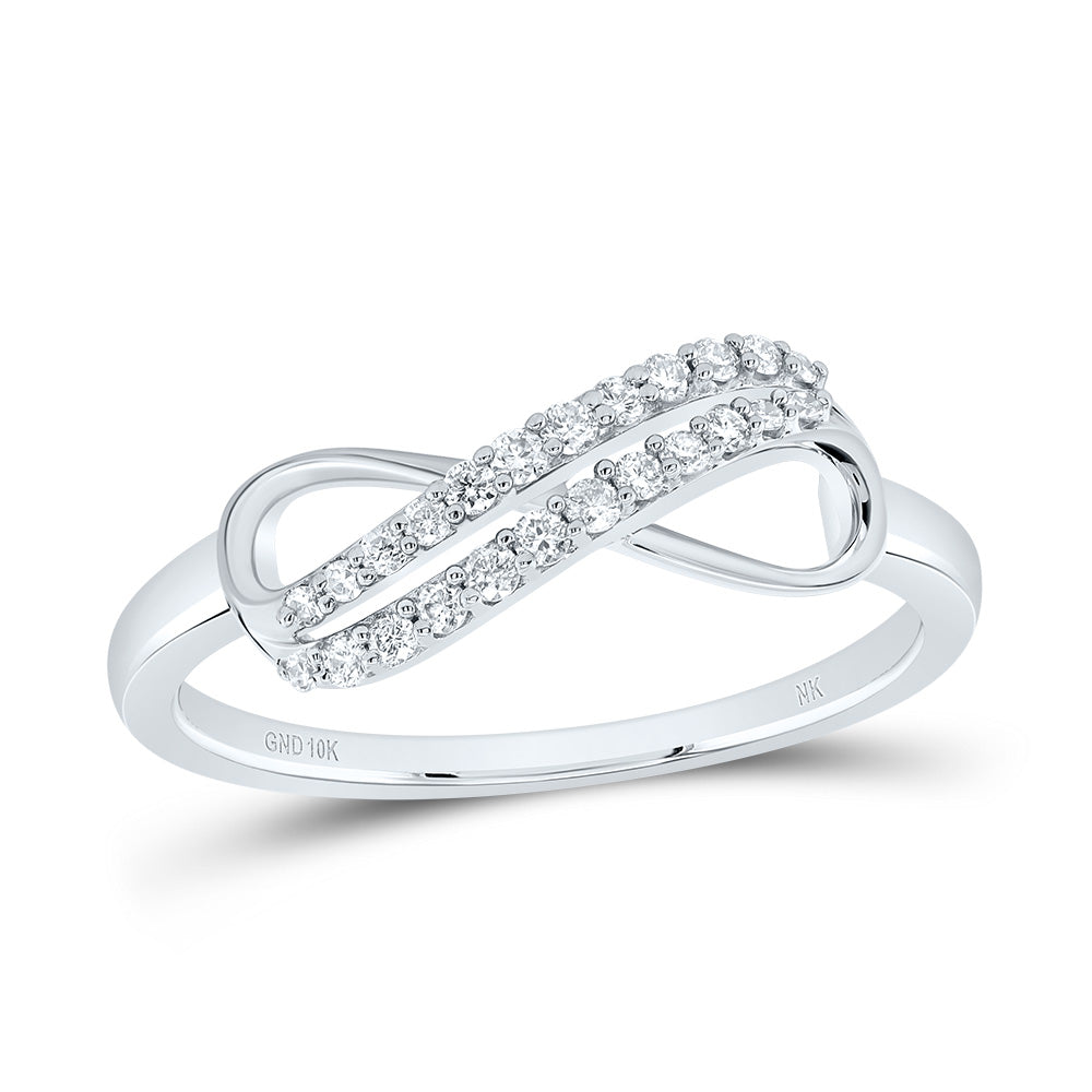 1/6Ctw-Dia Nk Fashion Infinity Ring (2.05 grams)