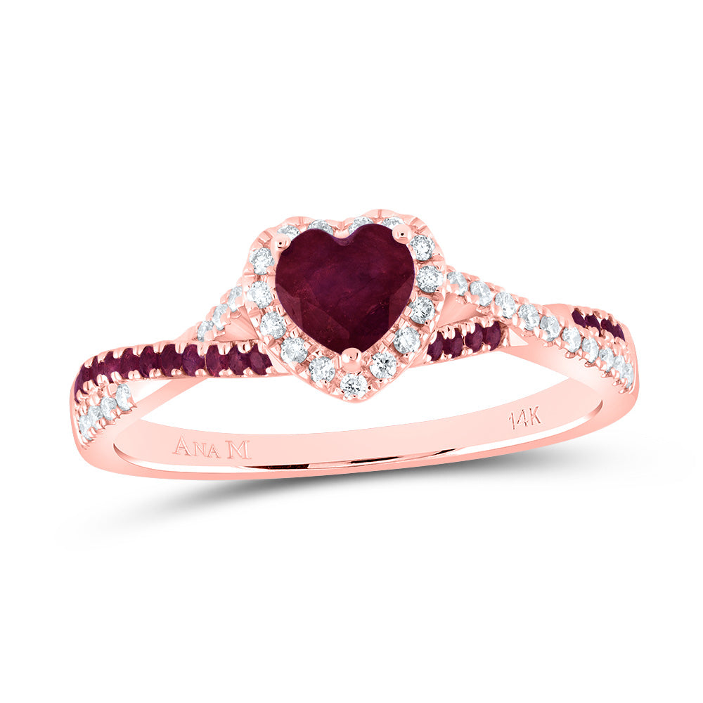 1/8Ctw-Dia Ana M 1/8Ctw-Rd-Ru 4.5Mm Ht-Ru Nat Gem Single Halo Bridal Ring (2.73 grams)