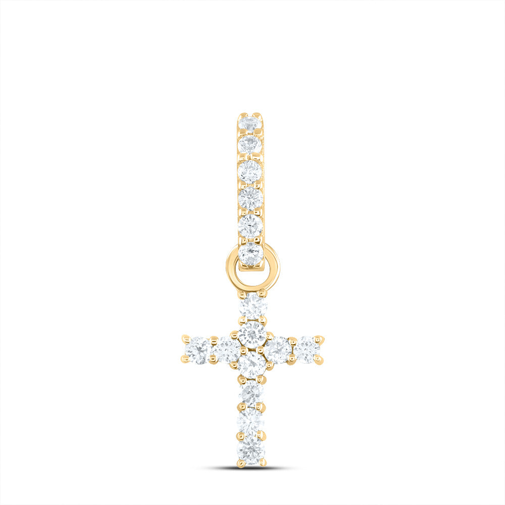 1/5Ctw-Dia Ana M Fashion Cross Pendant (0.59 grams)