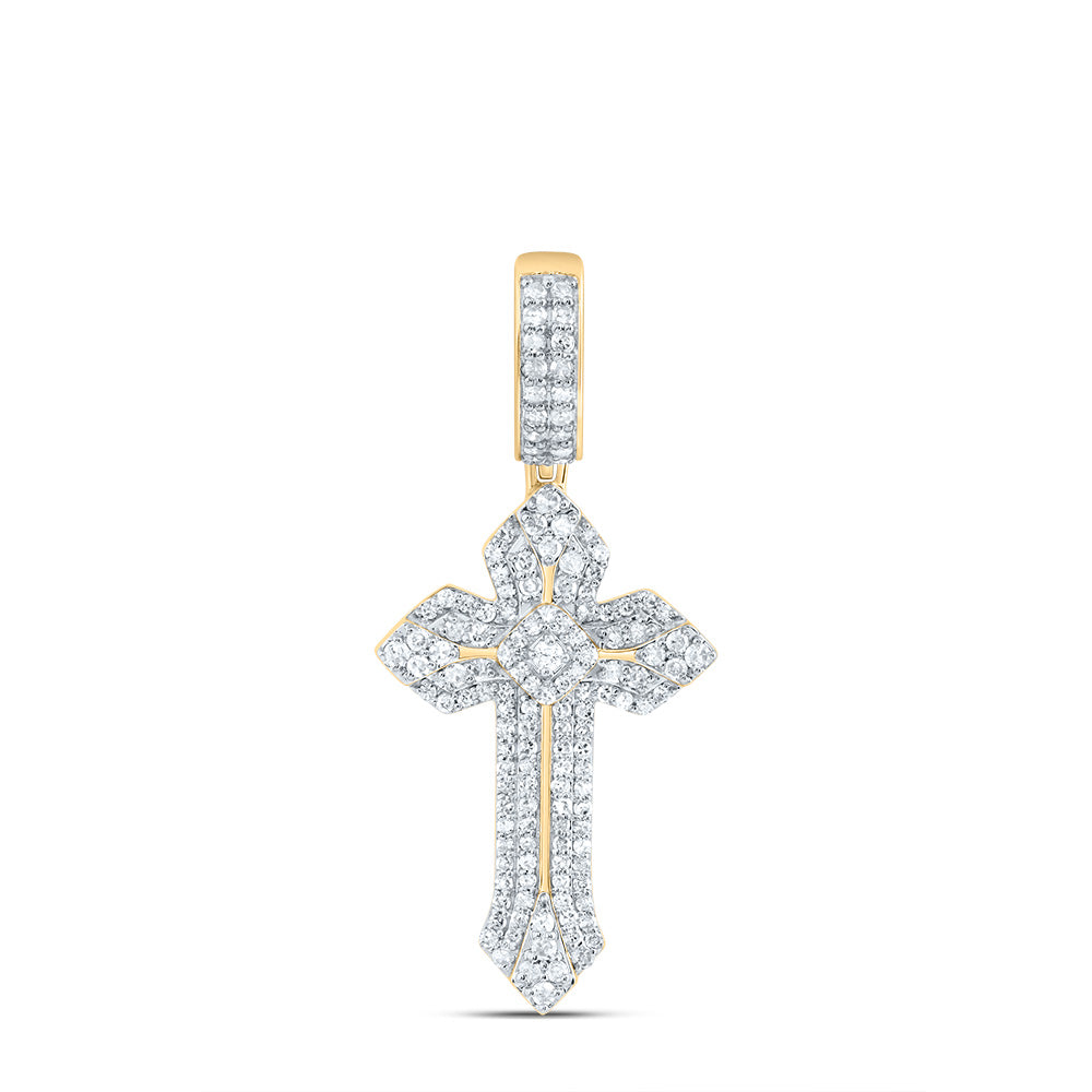 1/2Ctw-P1 Dia Cross Mens Charm (2.865 grams)