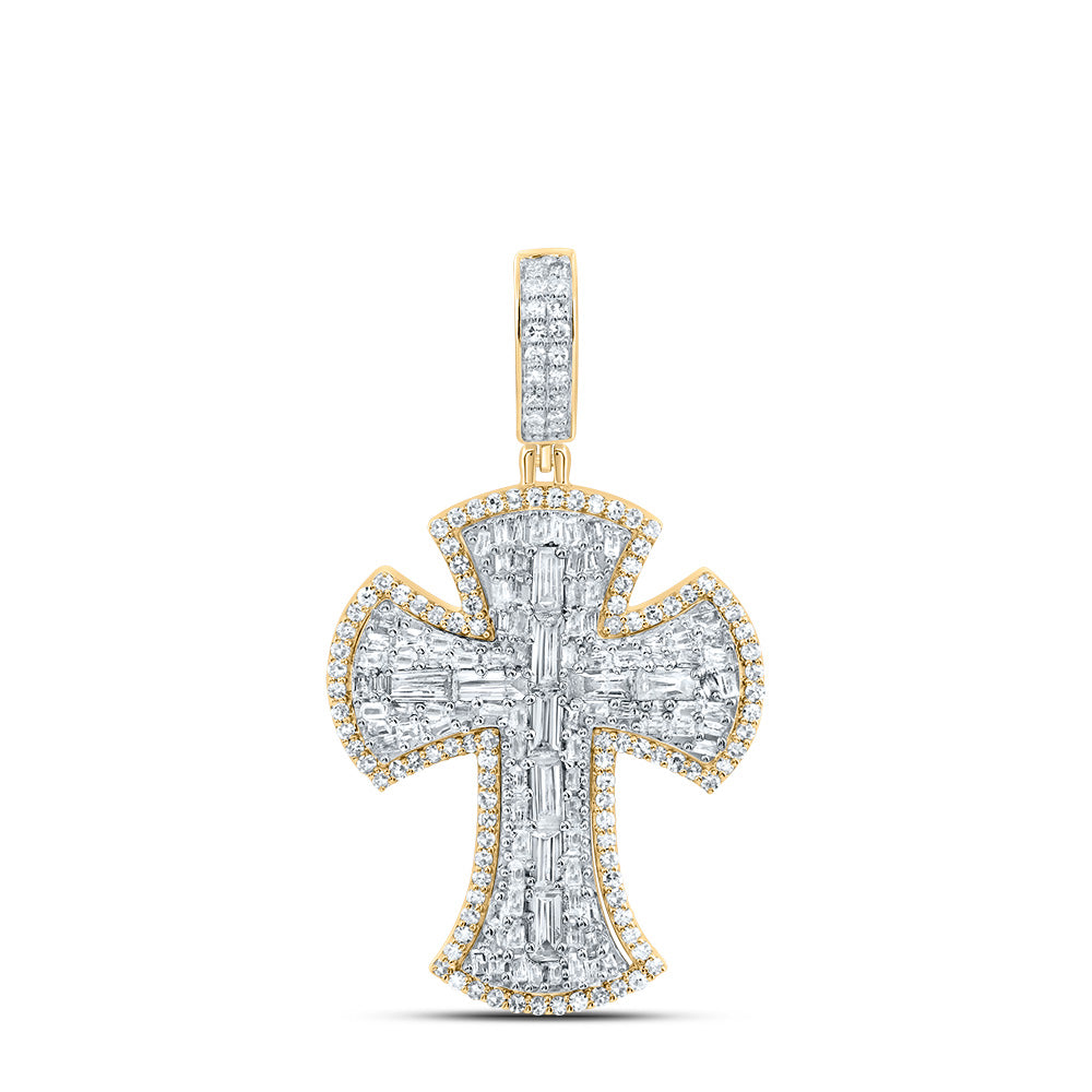 1 3/8Ctw-Dia Nk Cross Mens Charm (4.406 grams)