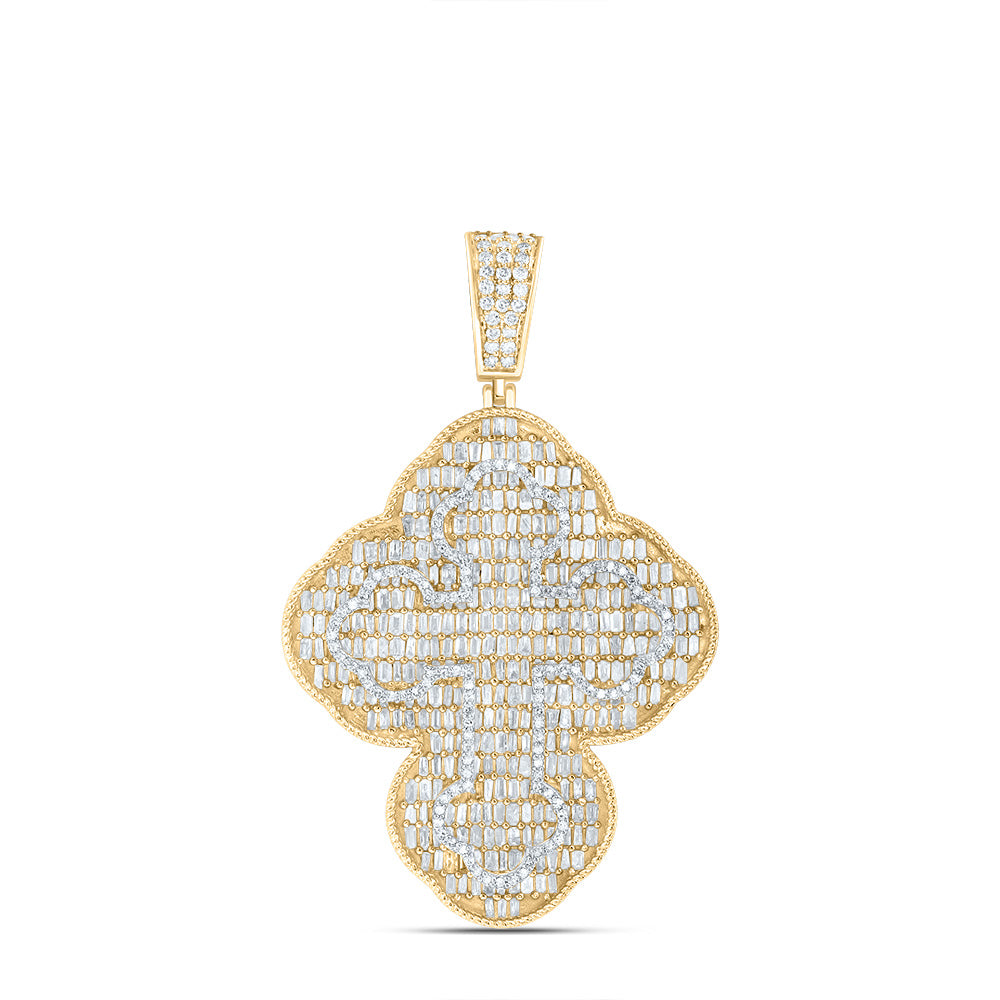 3 1/2Ctw-Dia Nk Cross Mens Charm (13.128 grams)