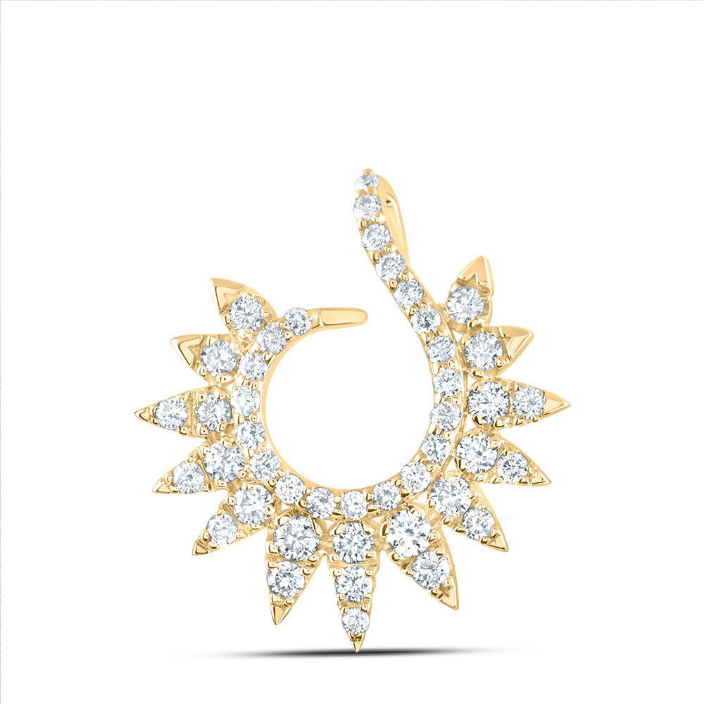 1/2 Ctw-Nat Dia Ana M Fashion Pendant (1.2 grams)