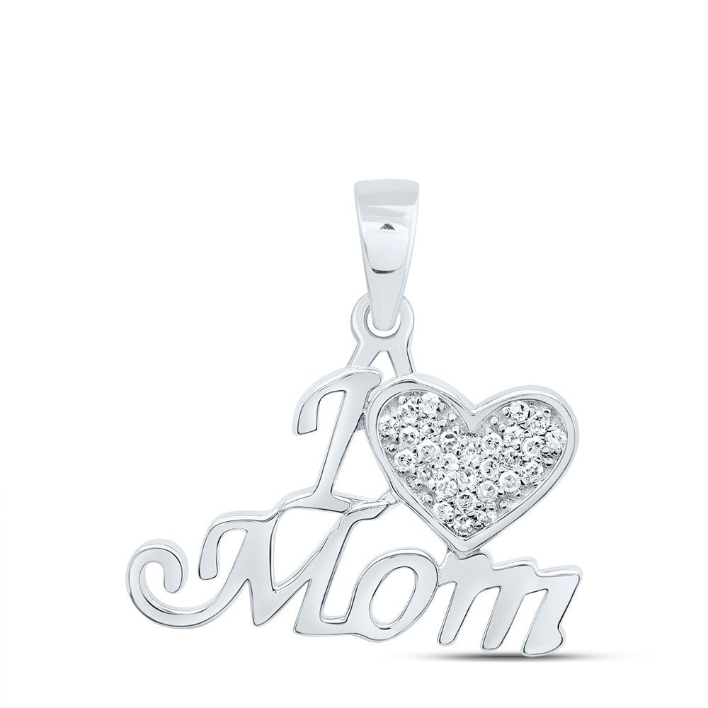 1/12Ctw-Dia P1 Gift "I ? Mom" Pendant (1.57 grams)