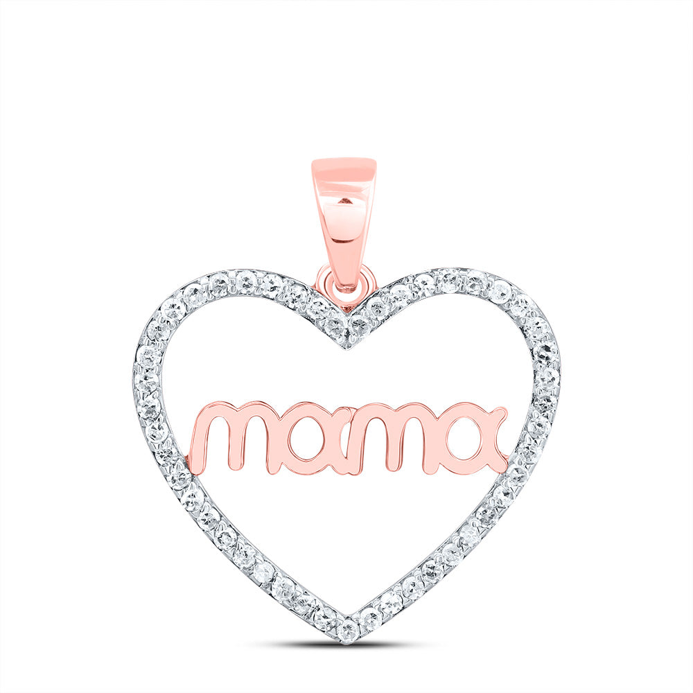 1/5Ctw-Dia P1 Gift "Mama" Heart Pendant (0.996 grams)