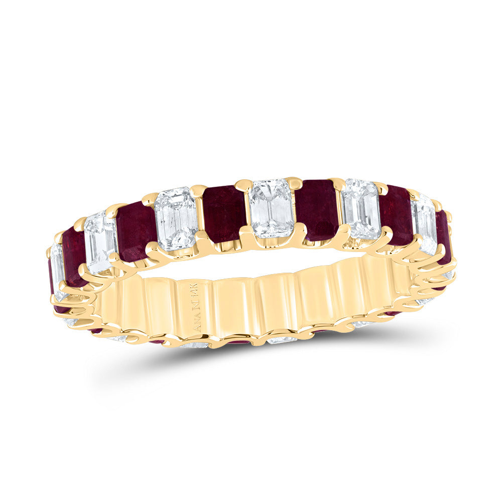 1Ctw-Dia Ana M 1 5/8Ctw-Em-Ru Nat Gem Ring (2.41 grams)