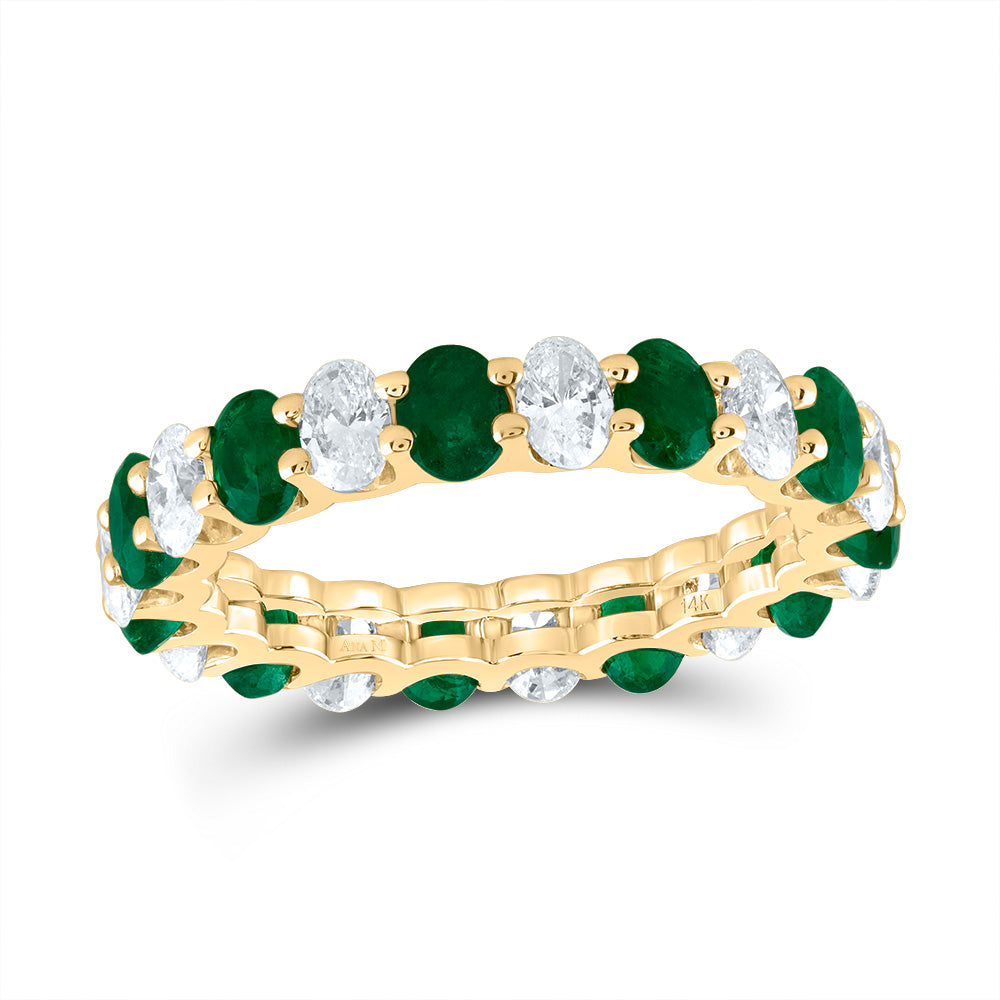 1/2Ctw-Dia Ana M 2Ctw-Ov-Em Nat Gem Ring (2.88 grams)