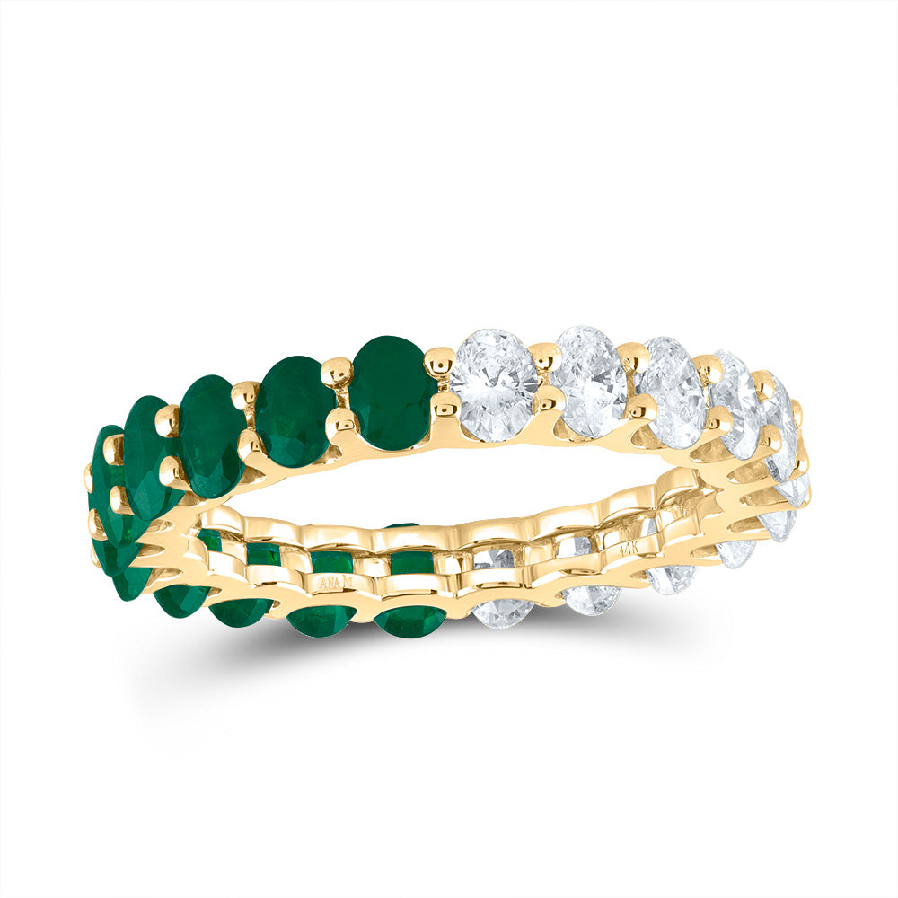 1 1/2Ctw-Dia Ana M 1 7/8Ctw-Ov-Em Nat Gem Ring (2.9 grams)