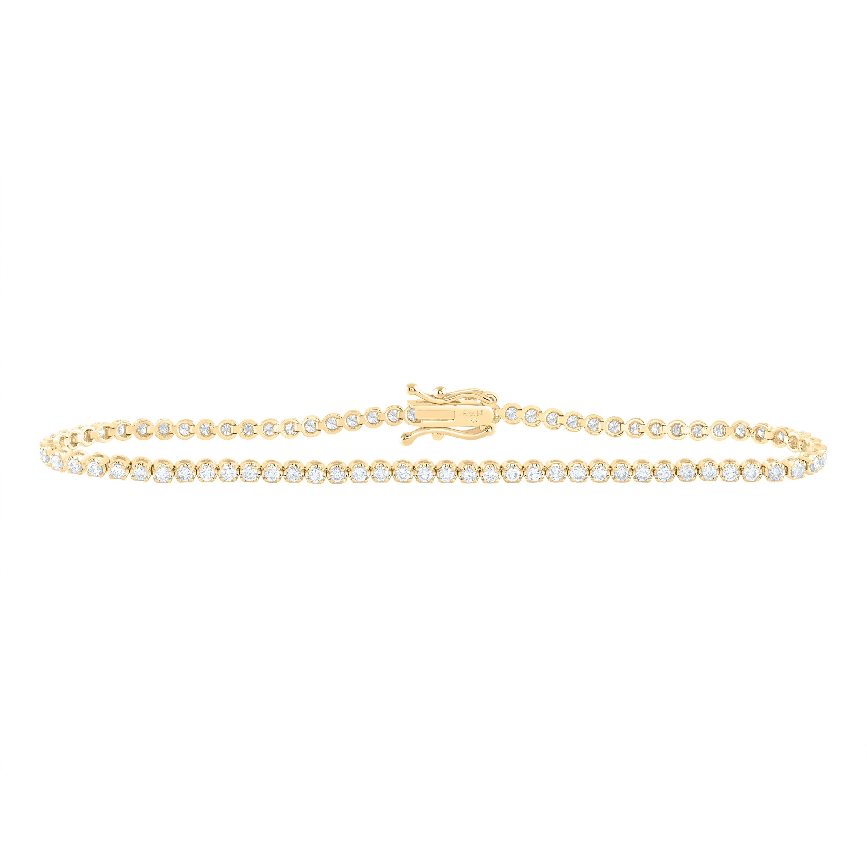 1 1/3Ctw-Nat Dia Ana M Fashion Tennis Bracelet (7 Inch) (4.373333 grams)