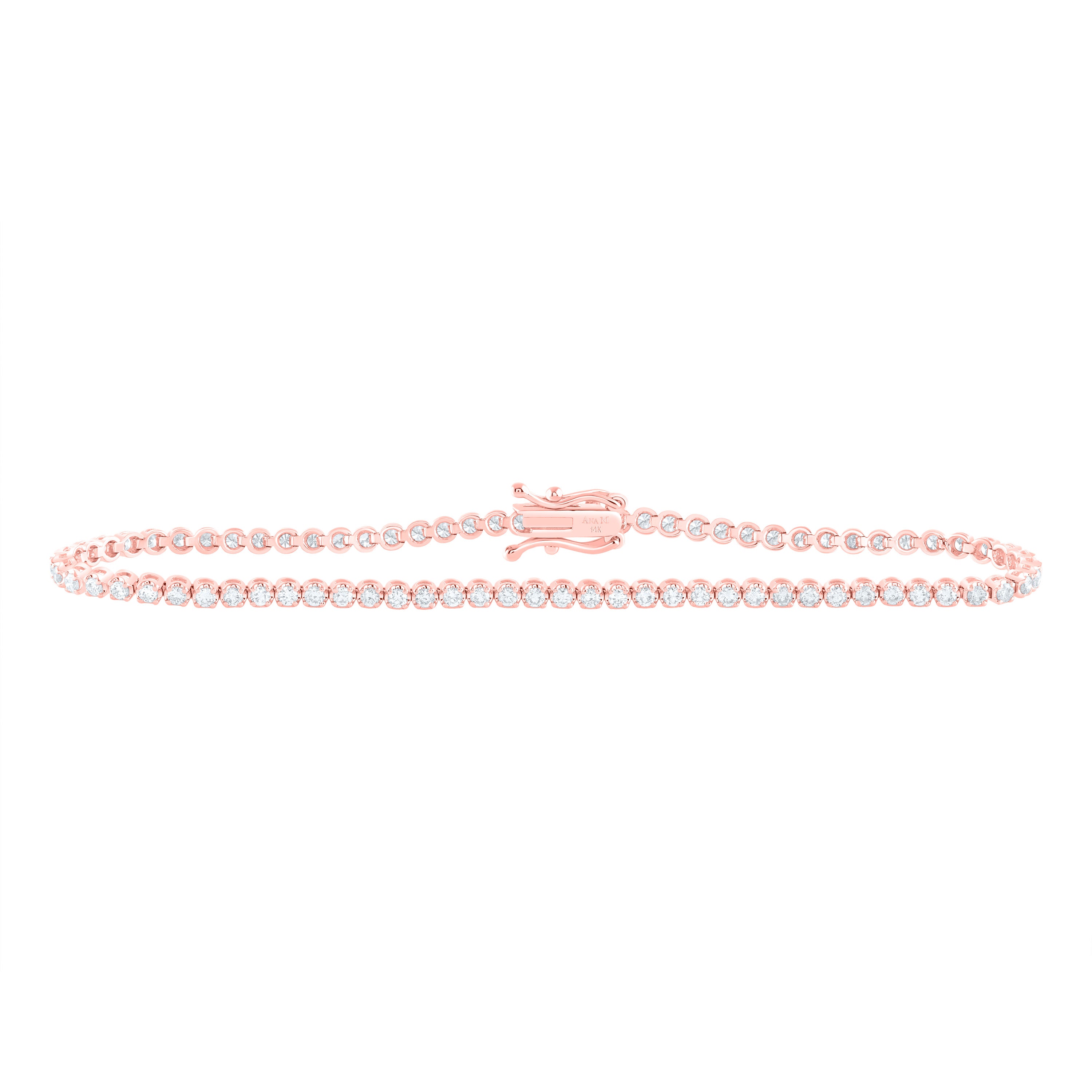 1 1/3Ctw-Nat Dia Ana M Fashion Tennis Bracelet (7 Inch) (4.23 grams)