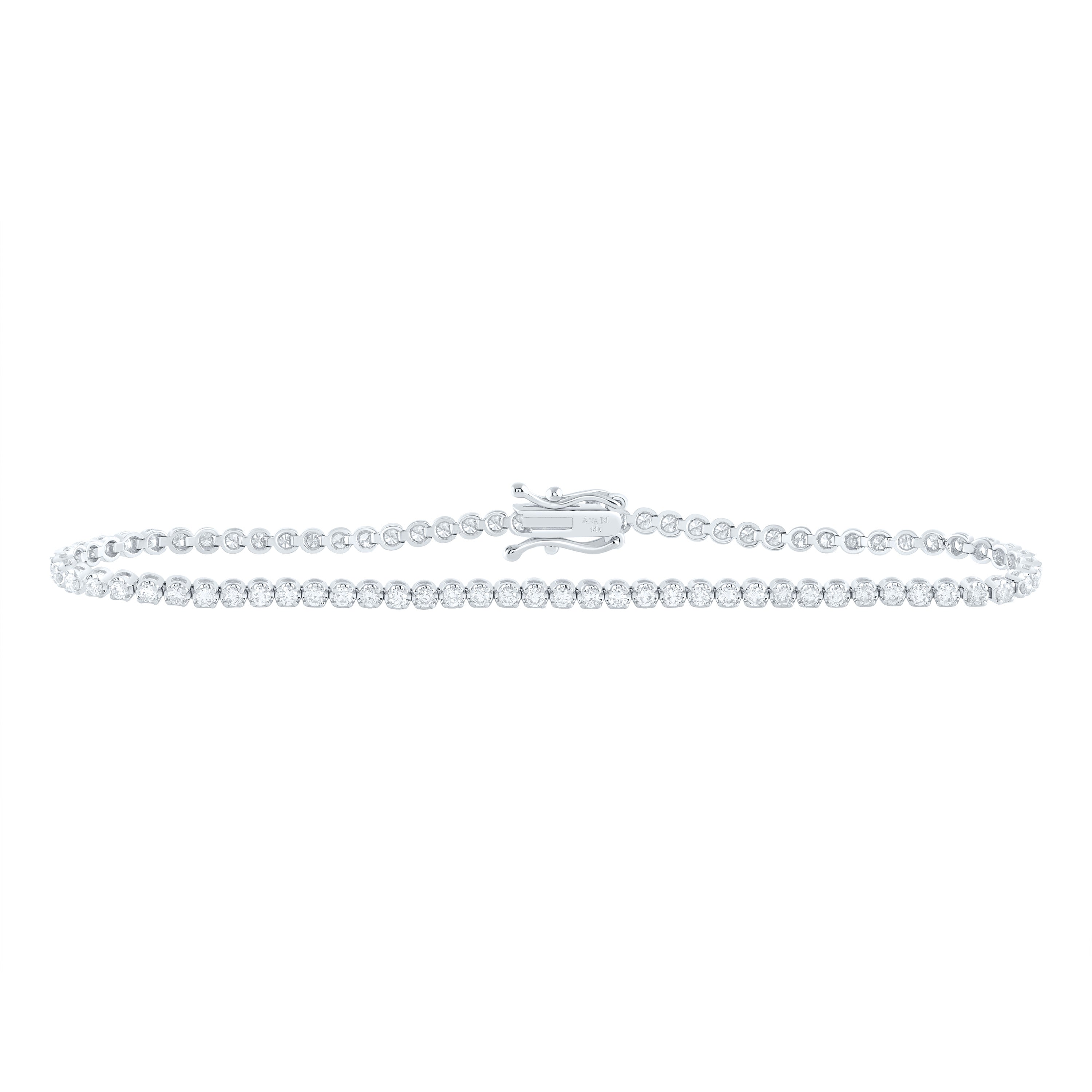 1 1/3Ctw-Nat Dia Ana M Fashion Tennis Bracelet (7 Inch) (4.21 grams)